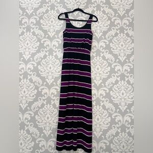 White House Black Market Sleeveless Striped Maxi Dress